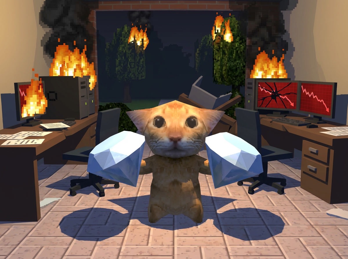 LOW POLY CAT: cat losing everything