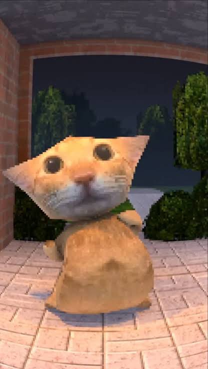 LOW POLY CAT: he touched it
